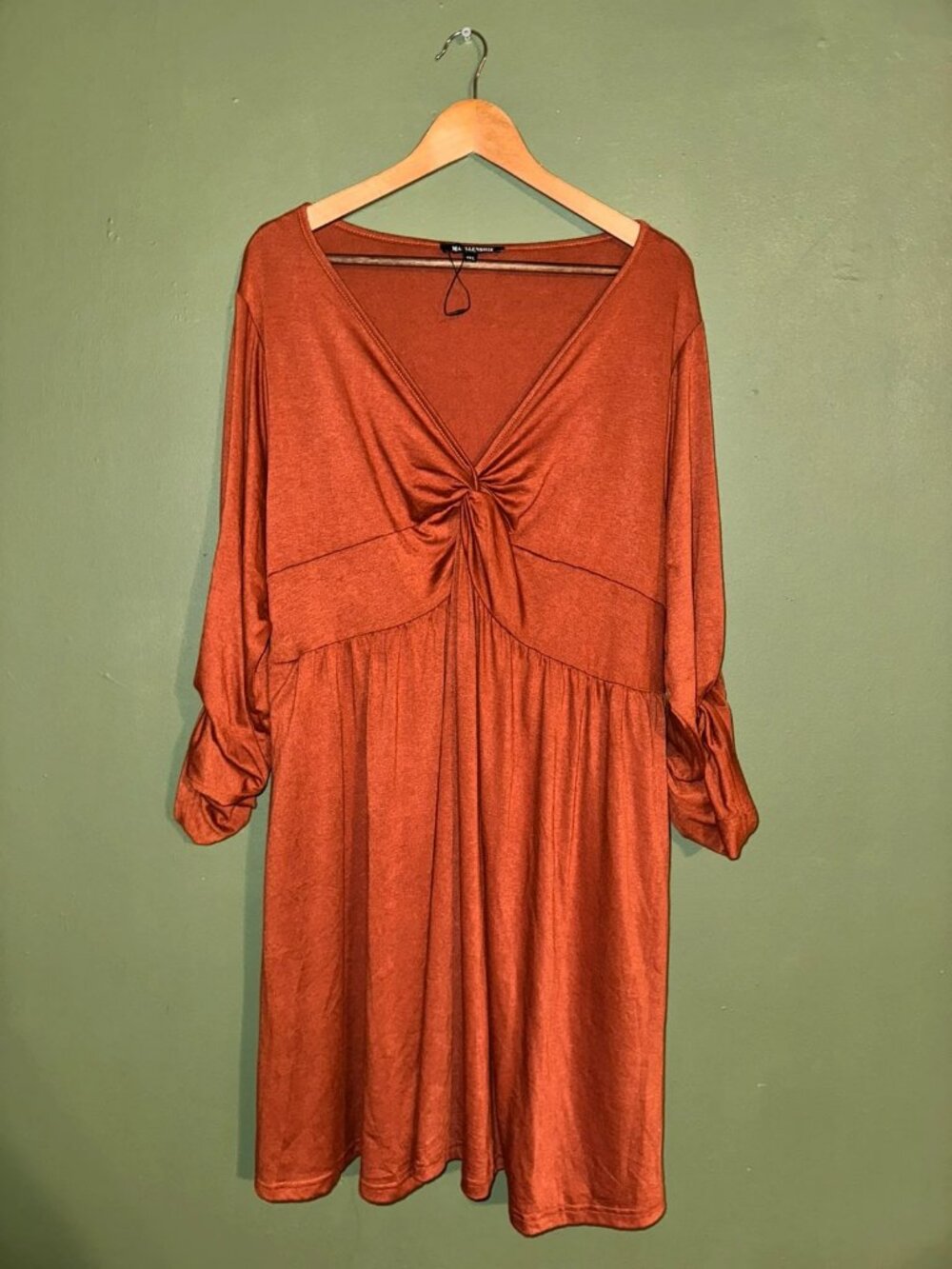 Manllenshie Burnt Orange Babydoll Dress Size 4XL